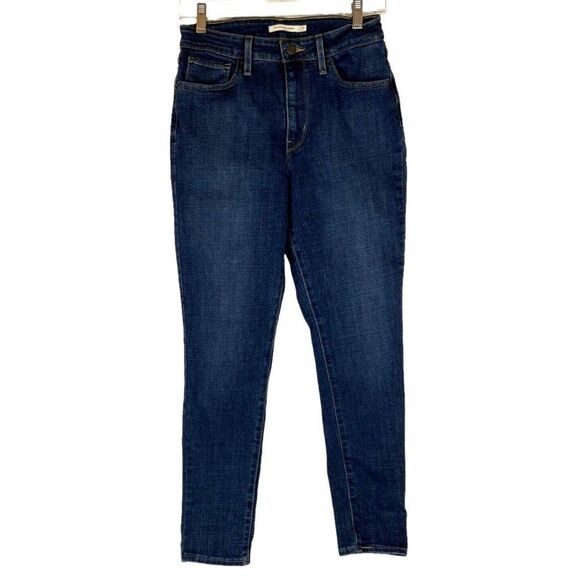 Levi’s 721 Womens High Rise Skinny Jeans Size 29 Blue Stretch Denim - Picture 1 of 7